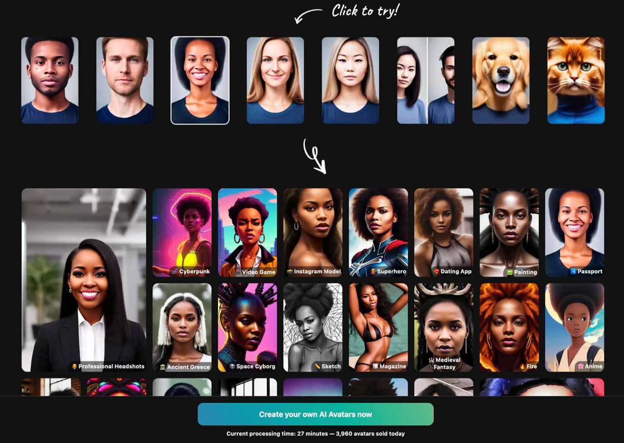 Avatar AI - Create your own AI-generated avatars